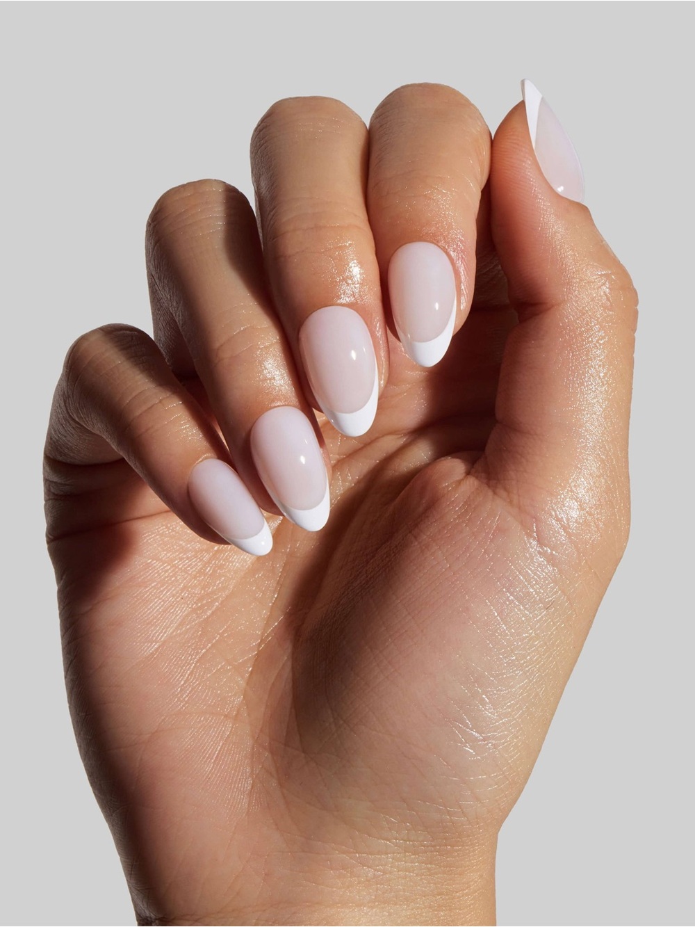 Celebritips Milky White French Press On Nails Short Almond NIB